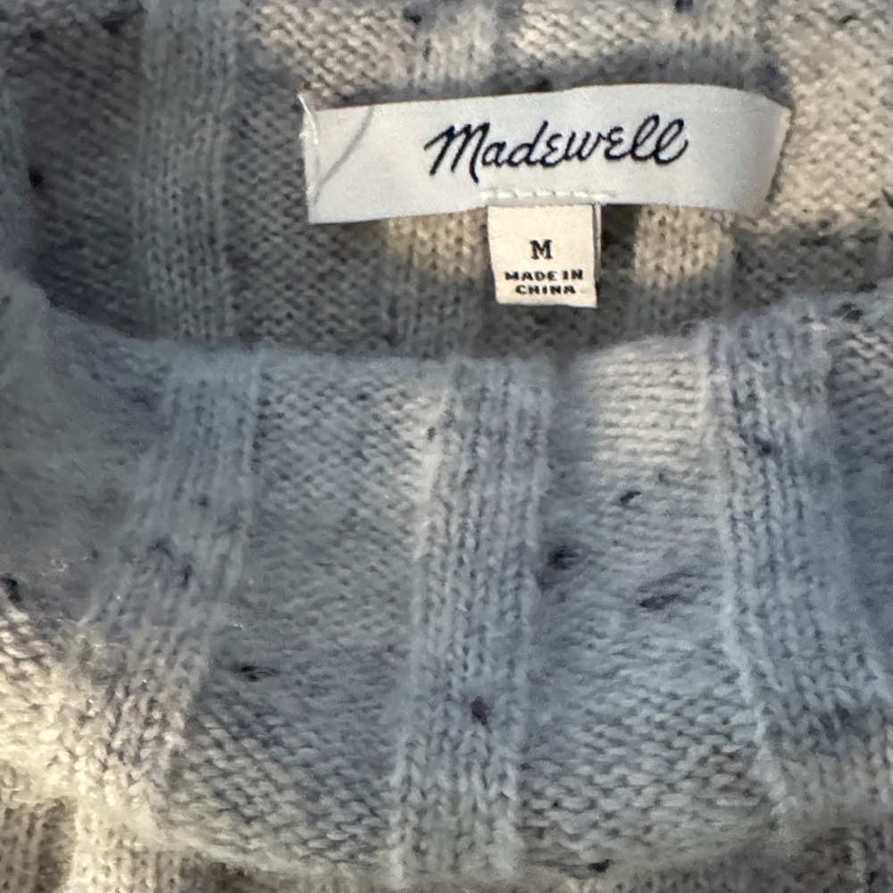 Madewell Gray Cowl Neck Sweater